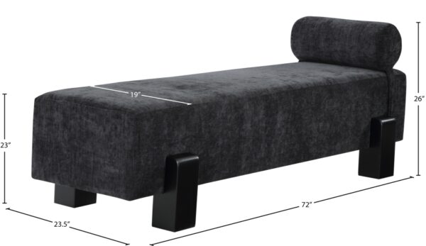 Edison Chenille Fabric Upholstered Bench