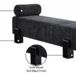 Edison Chenille Fabric Upholstered Bench