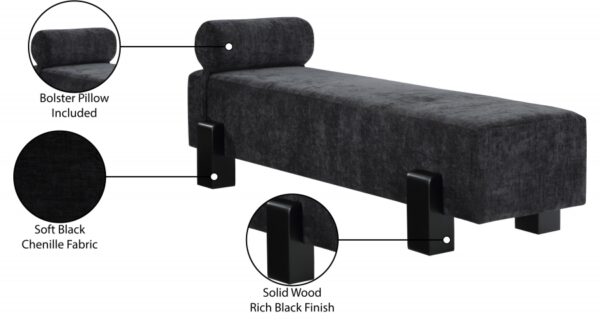 Edison Chenille Fabric Upholstered Bench