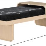 Arlington Chenille Fabric Upholstered Bench