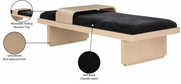 Arlington Chenille Fabric Upholstered Bench