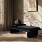 Arlington Chenille Fabric Upholstered Bench