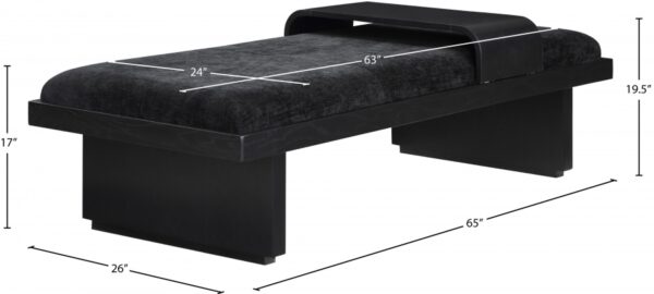 Arlington Chenille Fabric Upholstered Bench