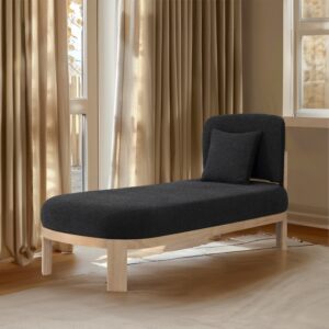 Maybourne Boucle Fabric Upholstered Chaise