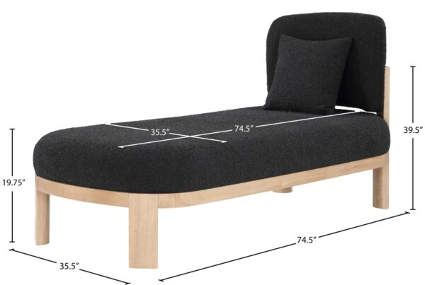Maybourne Boucle Fabric Upholstered Chaise