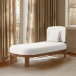 Maybourne Boucle Fabric Upholstered Chaise