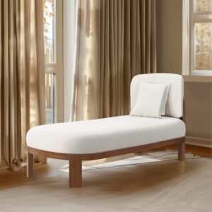 Maybourne Boucle Fabric Upholstered Chaise