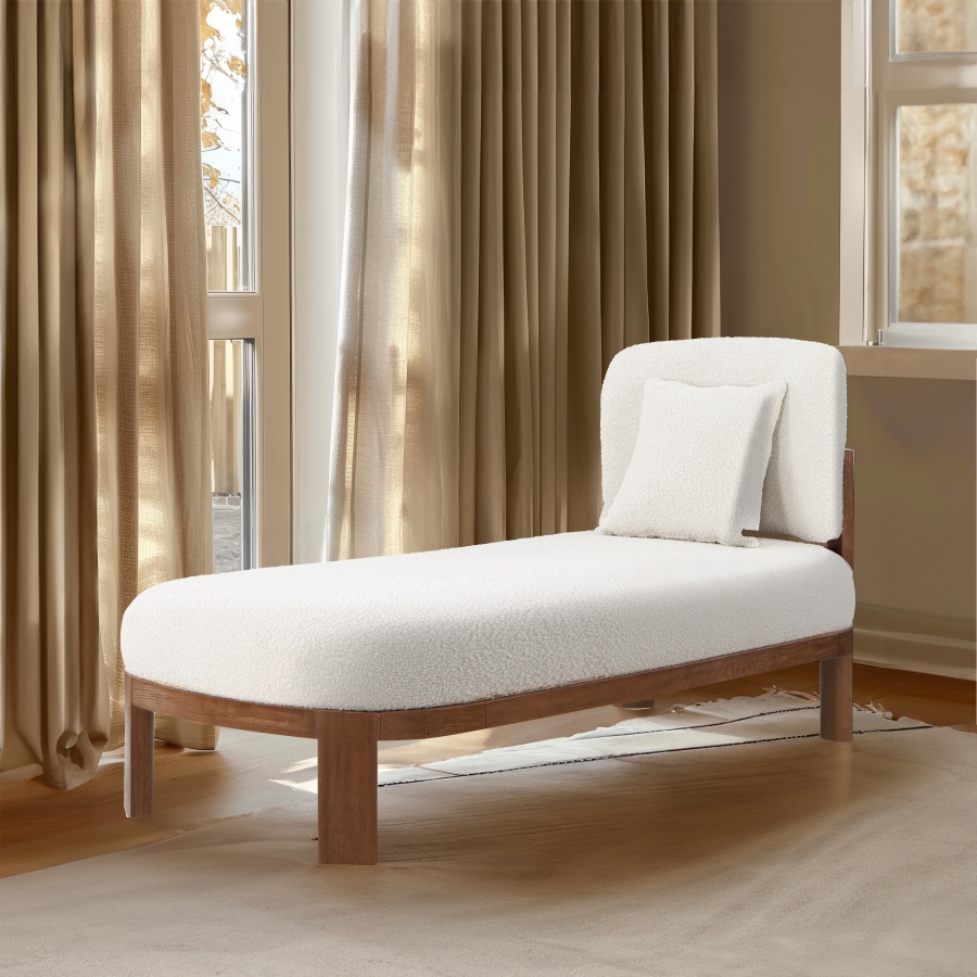 Maybourne Boucle Fabric Upholstered Chaise