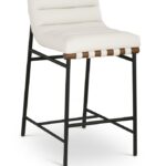 Burke Vegan Leather Upholstered Counter Stools