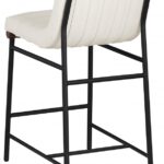 Burke Vegan Leather Upholstered Counter Stools