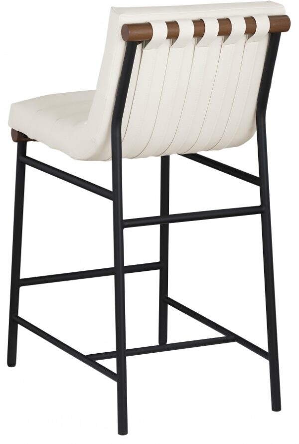 Burke Vegan Leather Upholstered Counter Stools