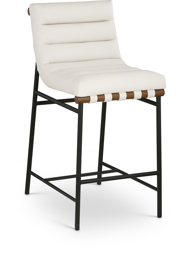 Burke Vegan Leather Upholstered Counter Stools
