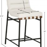 Burke Vegan Leather Upholstered Counter Stools