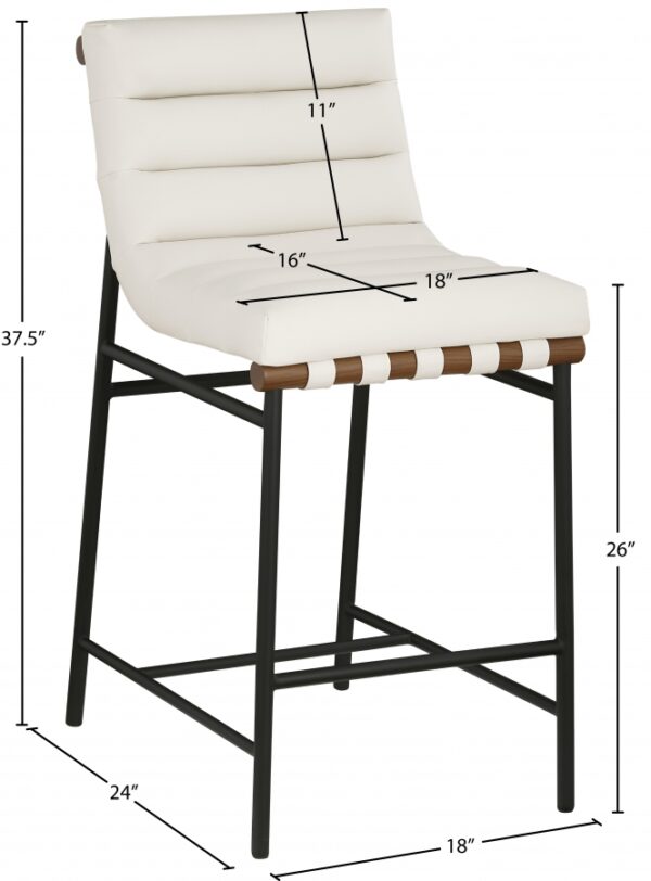 Burke Vegan Leather Upholstered Counter Stools