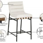 Burke Vegan Leather Upholstered Counter Stools
