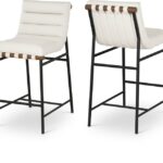 Burke Vegan Leather Upholstered Counter Stools