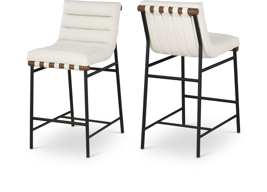 Burke Vegan Leather Upholstered Counter Stools