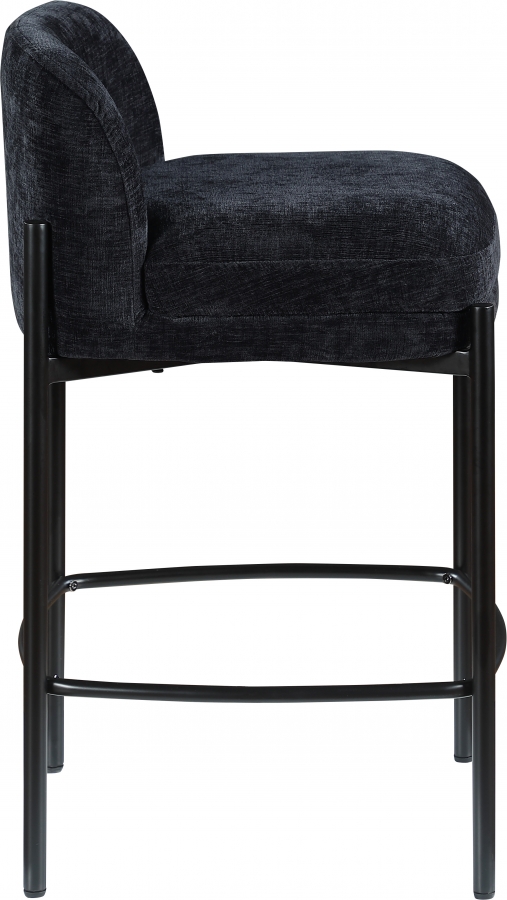 Burton Chenille Fabric Upholstered Bar / Counter Stool
