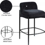 Burton Chenille Fabric Upholstered Bar / Counter Stool