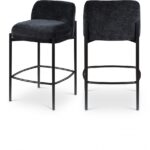 Burton Chenille Fabric Upholstered Bar / Counter Stool