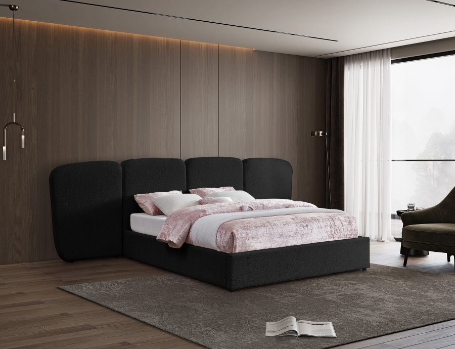 Shiloh Boucle Fabric Upholstered Bed