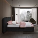 Shiloh Boucle Fabric Upholstered Bed