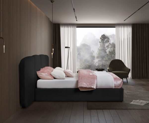 Shiloh Boucle Fabric Upholstered Bed