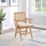 Abby Vegan Leather Upholstered Dining Arm Chair