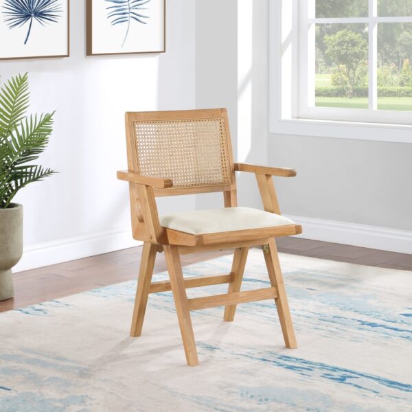 Abby Vegan Leather Upholstered Dining Arm Chair