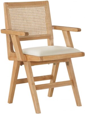 Abby Vegan Leather Upholstered Dining Arm Chair