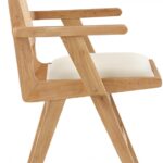 Abby Vegan Leather Upholstered Dining Arm Chair