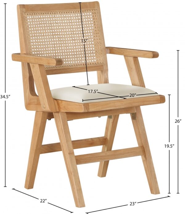 Abby Vegan Leather Upholstered Dining Arm Chair