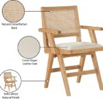 Abby Vegan Leather Upholstered Dining Arm Chair