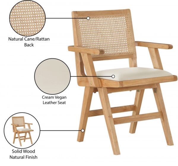 Abby Vegan Leather Upholstered Dining Arm Chair