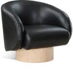 Gibson Vegan Leather Upholstered Swivel Accent Chair
