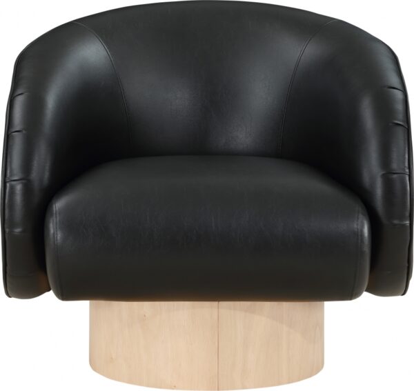 Gibson Vegan Leather Upholstered Swivel Accent Chair