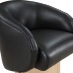 Gibson Vegan Leather Upholstered Swivel Accent Chair