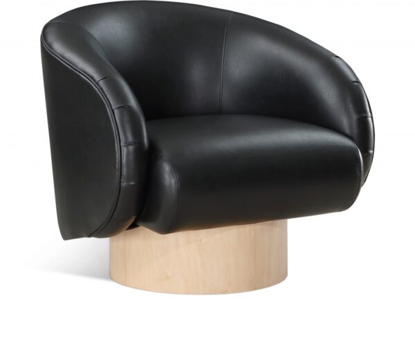 Gibson Vegan Leather Upholstered Swivel Accent Chair
