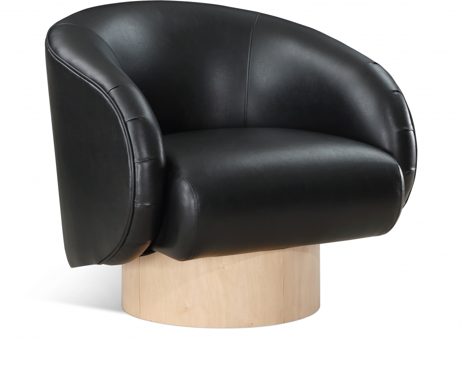 Gibson Vegan Leather Upholstered Swivel Accent Chair