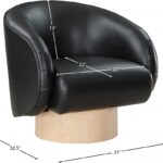 Gibson Vegan Leather Upholstered Swivel Accent Chair