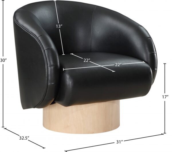 Gibson Vegan Leather Upholstered Swivel Accent Chair