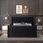 Elias Velvet Upholstered Bed