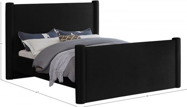 Elias Velvet Upholstered Bed