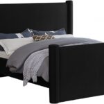 Elias Velvet Upholstered Bed