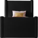 Elias Velvet Upholstered Twin Bed