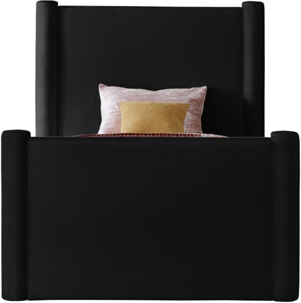 Elias Velvet Upholstered Twin Bed