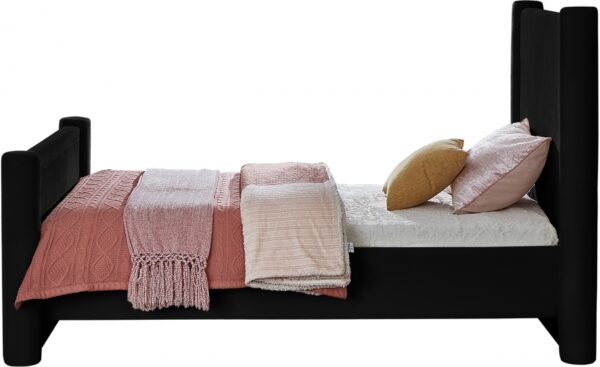 Elias Velvet Upholstered Twin Bed