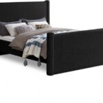 Elias Boucle Fabric Upholstered Bed