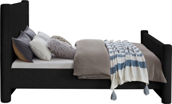 Elias Boucle Fabric Upholstered Bed