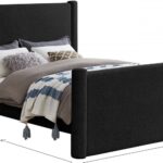 Elias Boucle Fabric Upholstered Bed